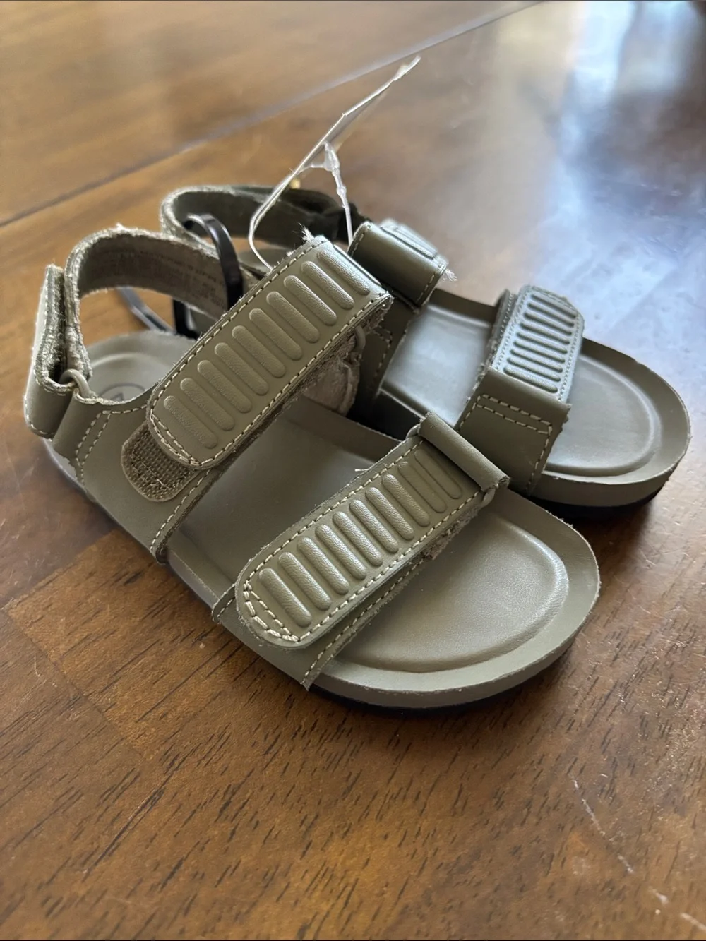 NWT Cat & Jack Green Adjustable Velcro Boys Sandals